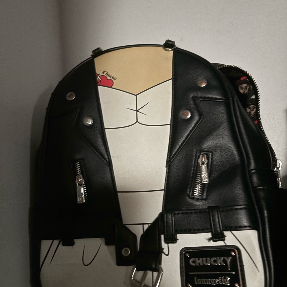 Loungefly Chucky Black and Cream Backpack